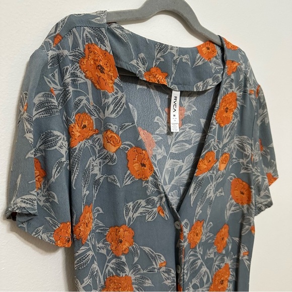 RVCA Blue and Orange Floral Dress - Picture 5 of 10
